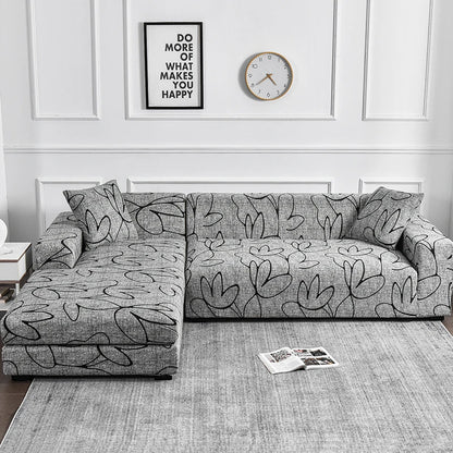 Stretch Printed Sofa Cover – All-Season Polyester Fit for Multiple Sofa Types