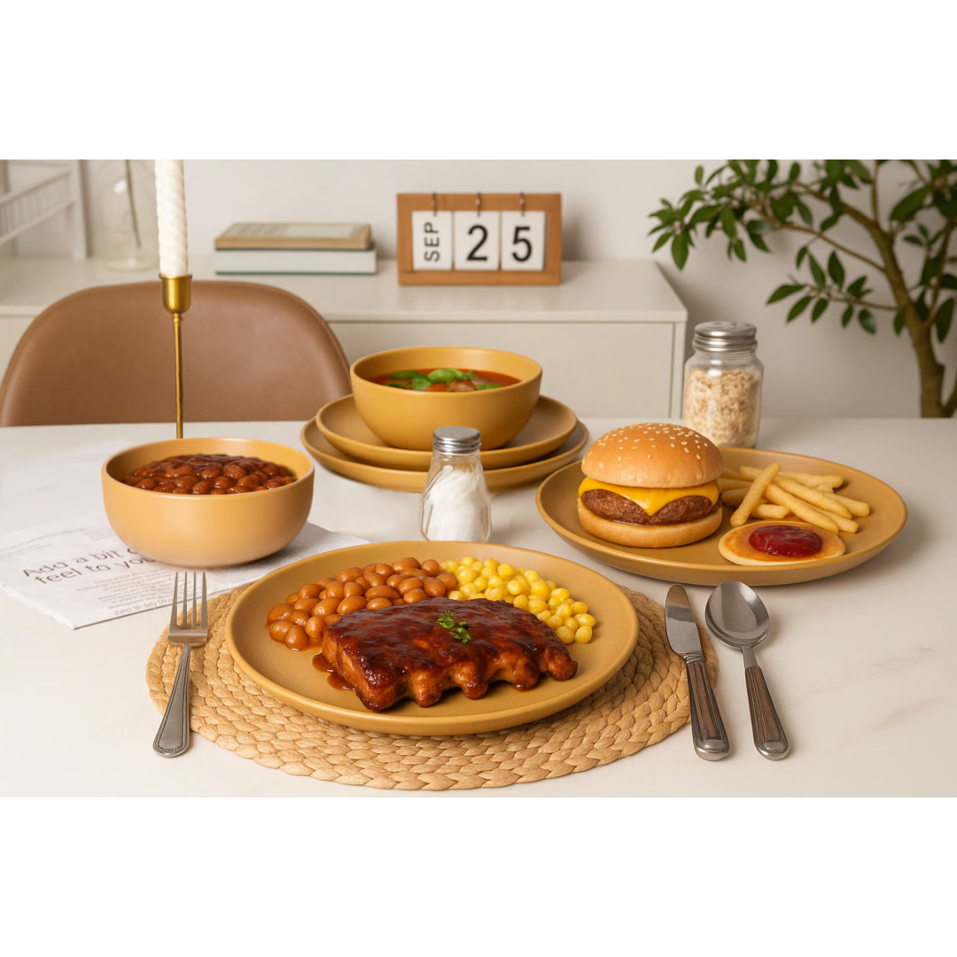 12-Piece Stoneware Dinnerware Set with Mugs – Microwave & Dishwasher Safe